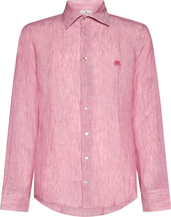 Etro Pegaso Embroidered Long-Sleeved Shirt