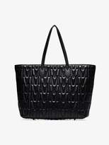 Thumbnail for your product : Moschino Womens Black Quilted Monogram Leather Tote Bag