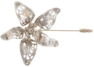 Lanvin crystal-embellished flower brooch