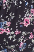 Thumbnail for your product : BCNU Floral Print Tie Neck Skater Dress (Juniors)