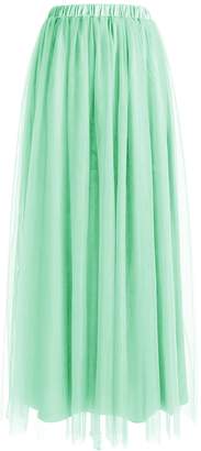 Gardenwed Women's High Low Tulle Skirt Swing Maxi Skirts Prom Gown M
