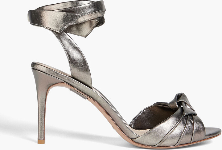 Alexandre Birman New Clarita bow-detailed metallic leather sandals