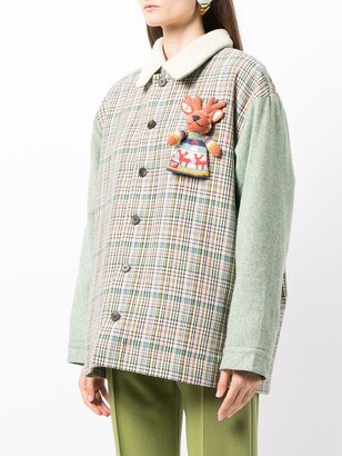 Mira Mikati Puppet check-panelled jacket