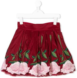 MonnaLisa floral-embroidered skirt