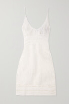 Thumbnail for your product : Loewe + Paula's Ibiza Crochet-knit Mini Dress - Off-white