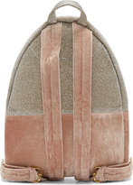 Thumbnail for your product : Amélie Pichard Pink & Silver Velvet Backpack