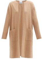 Thumbnail for your product : Allude Open-front Longline Wool Cardigan - Beige