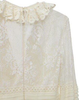 ZUHAIR MURAD Chantilly cotton lace midi dress