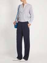 Thumbnail for your product : Vince Wide Leg Stretch Satin Trousers - Womens - Navy