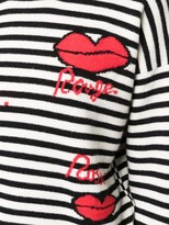 Thumbnail for your product : Sonia Rykiel Striped Heart-Knit Jumper