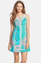 Thumbnail for your product : Lilly Pulitzer 'MacFarlane' Print Lace Trim Cotton Shift Dress