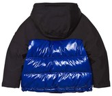 Thumbnail for your product : Burberry Navy and Black Puffer Coat with Coated Yoke and Hood