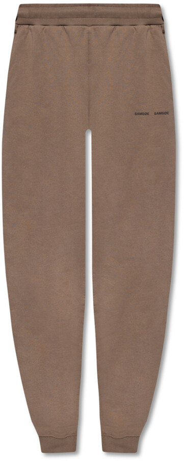 Samsoe & Samsoe Sweatpants With Logo Men's Beige - ShopStyle Casual Pants