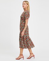 Thumbnail for your product : Glamorous Women's Red Midi Dresses - Bold Multi Floral Dress - Size 8 at The Iconic