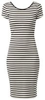 Thumbnail for your product : New Look Monochrome Jersey Cap Sleeve Stripe Midi Dress