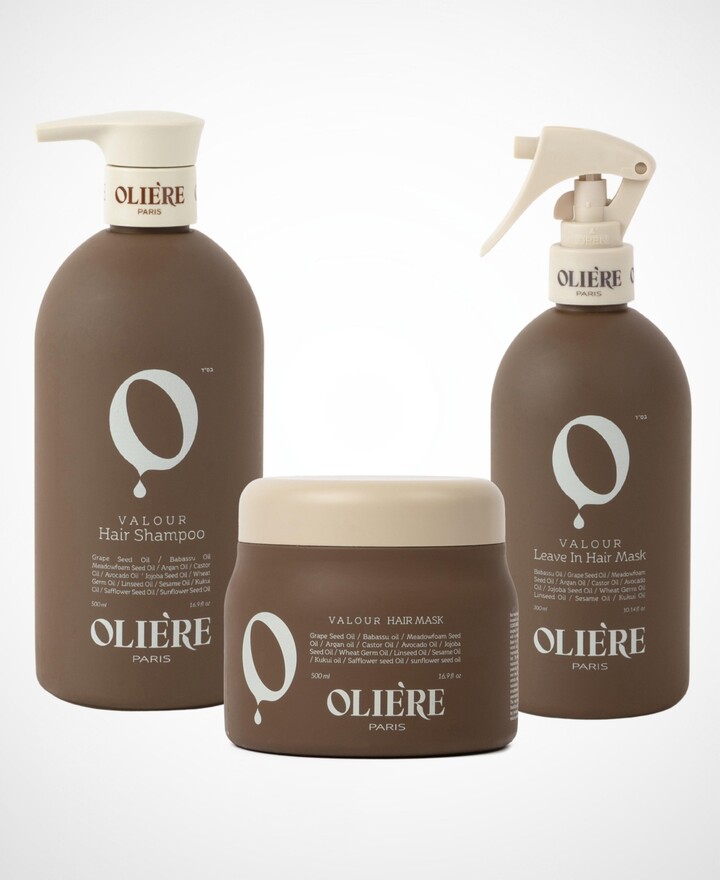 Oliere Paris Valour Essential Smoothing Hair Care Trio $219 Value