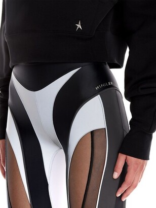 Thierry Mugler Reflective eco spiral leggings - ShopStyle