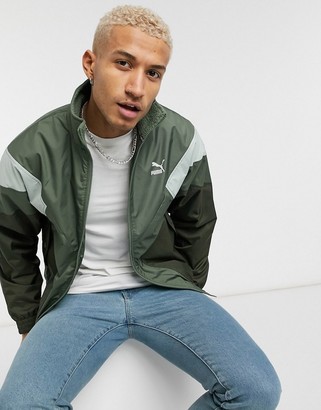 puma green bomber jacket