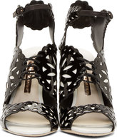 Thumbnail for your product : Webster Sophia Black Keira Doiley Heeled Sandals