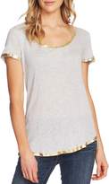Thumbnail for your product : Vince Camuto Metallic-Trimmed Tee