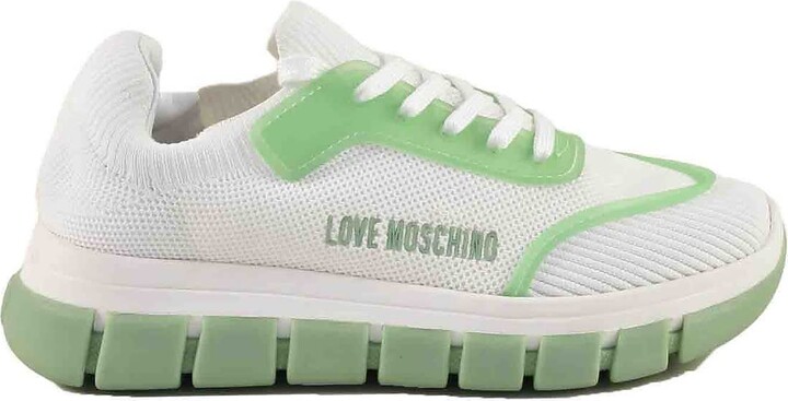 Love Moschino Women's White / Green Sneakers - ShopStyle Trainers & Athletic  Shoes