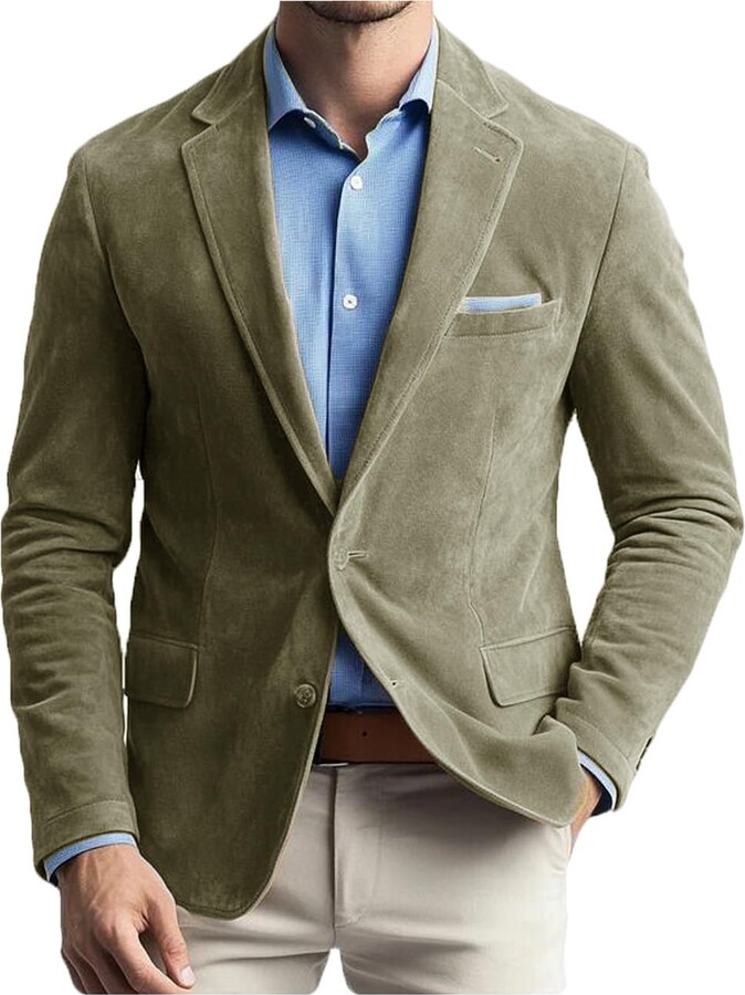 Lars Amadeus Blazer Rayé Pour Hommes Revers Cranté Simple