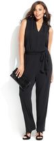 Thumbnail for your product : INC International Concepts Plus Size Pleated Wide-Leg Jumpsuit