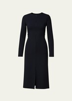 Thumbnail for your product : Akris Slit-Hem Double-Face Wool Midi Dress