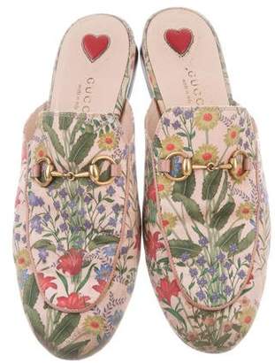 Gucci Princetown Floral Mules