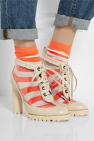 Thumbnail for your product : Webster Sophia Katy leather and vinyl ankle boots