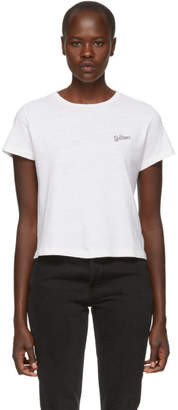 RE/DONE White Embroidered Logo T-Shirt