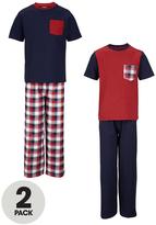 Thumbnail for your product : Demo Boys Check Pyjamas (2 Pack)