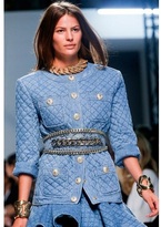 Thumbnail for your product : Balmain 110mm Chained Lace Pvc High Waist Belt