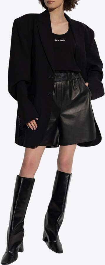 Palm Angels Logo-Embroidered Ribbed Tank Top