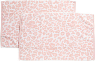 TJMAXX 2Pk Leopard Jacquard Zero Twist Hand Towels, Cotton