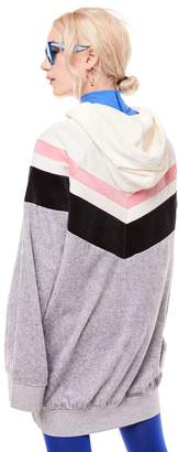 Juicy Couture COLORBLOCK LIGHTWEIGHT VELOUR HOODED DRESS