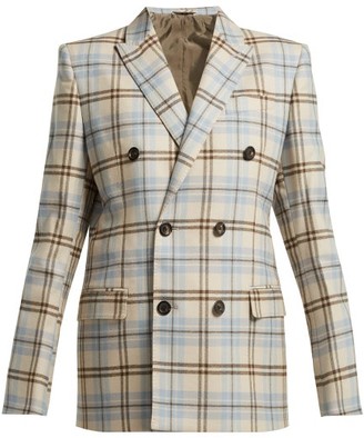 BEIGE Connolly - Double-breasted Checked Wool-blend Blazer - Womens Multi BEIGE Connolly - Double-breasted Checked Wool-blend Blazer - Womens Multi
