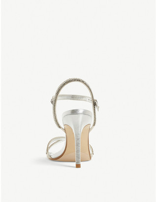 Dune Magdalena metallic diamante-embellished sandals