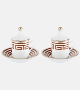 Thumbnail for your product : GINORI 1735 Labirinto Tete a Tete set of 2 espresso cups and saucers