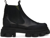 Thumbnail for your product : Ganni Black Leather Low Chelsea Boots