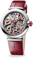 Thumbnail for your product : Bvlgari LVCEA Stainless Steel & Alligator Strap Skeleton Watch