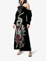 Thumbnail for your product : Gucci Sequin Embroidered Velvet Gown