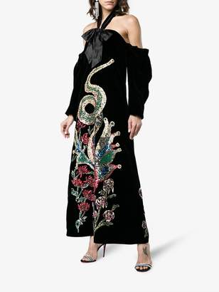 Gucci Sequin Embroidered Velvet Gown