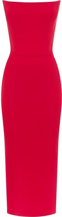 Alex Perry Stretch Crepe Strapless Dress