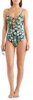 Thumbnail for your product : Mara Hoffman Lattice-trimmed Printed Swimsuit