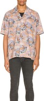 Thumbnail for your product : Rhude Eagle Button Up in Animal Print,Neutral,Purple