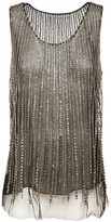 Thumbnail for your product : Alberta Ferretti Crystal Embellished Tulle Top