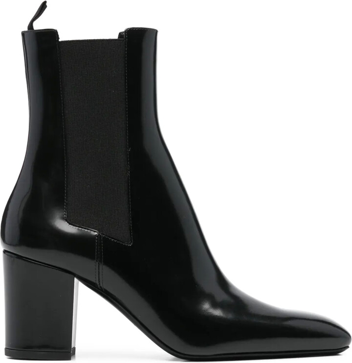 Saint Laurent Le Maillon Chain-strap Leather Knee-high Boots