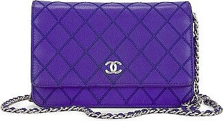 purple chanel wallet on chain caviar