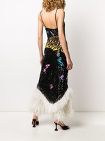 Thumbnail for your product : ATTICO Feather Hem Sequinned Dress